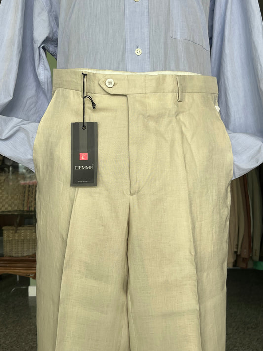 Calzoni anni ‘90 lino écru NOS tg. 52