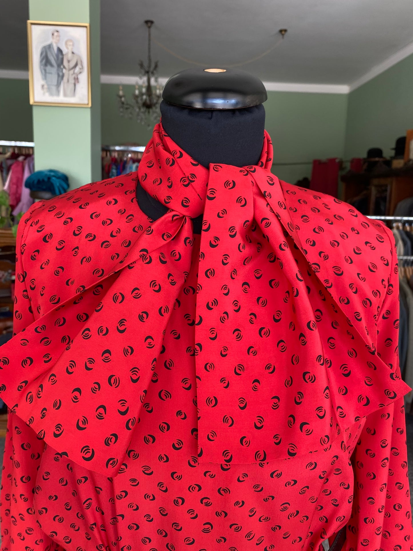 Abito rosso sartoriale in seta - TG. 40/42