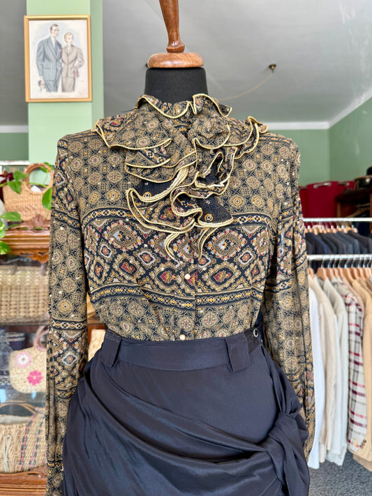 Camicia anni ‘70 con rouches - TG. 44