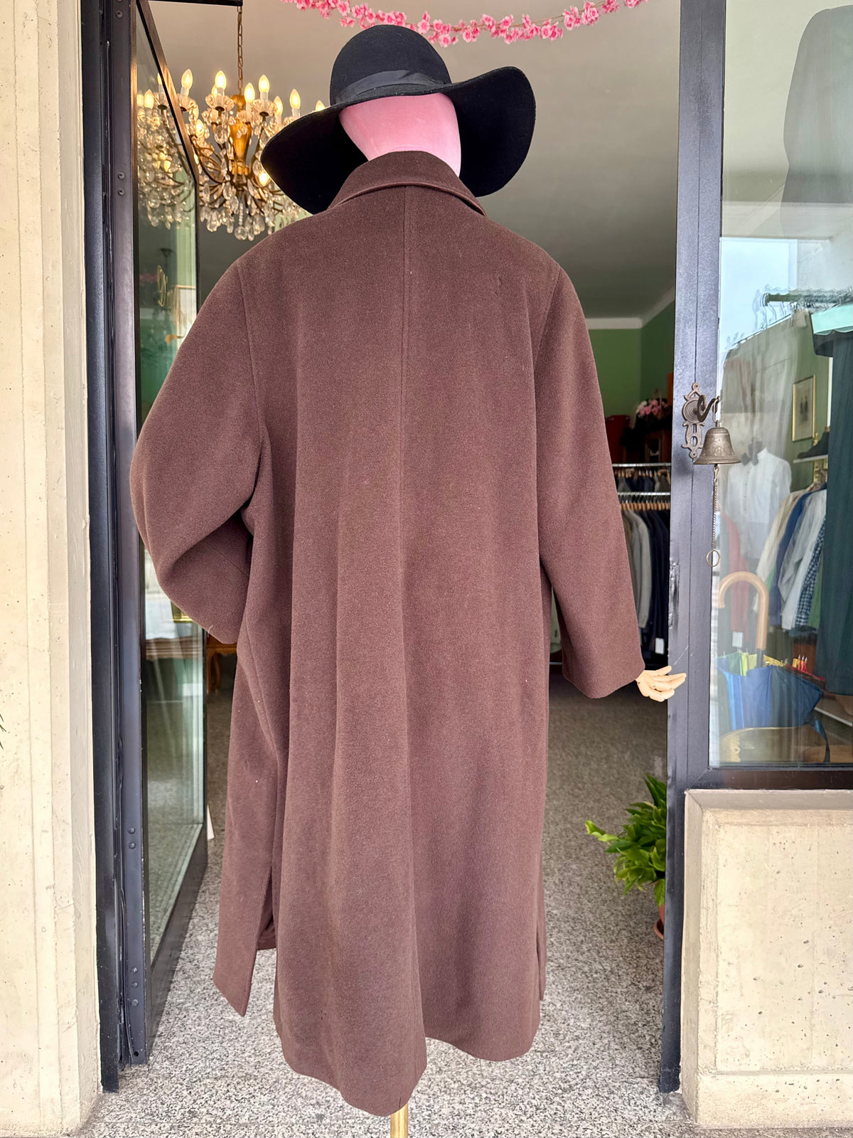 Cappotto cioccolato in pura lana merino - TG. 54/56