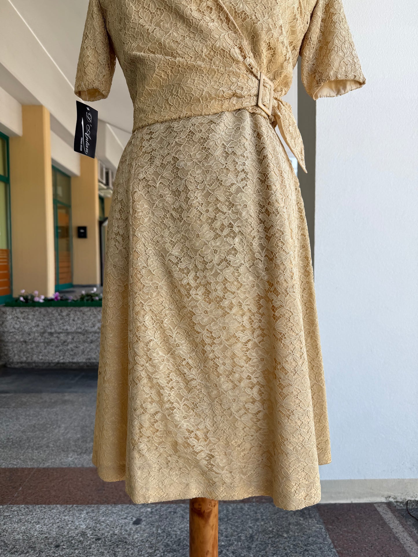 Abito + giacchino anni ‘60 in pizzo - TG. 40