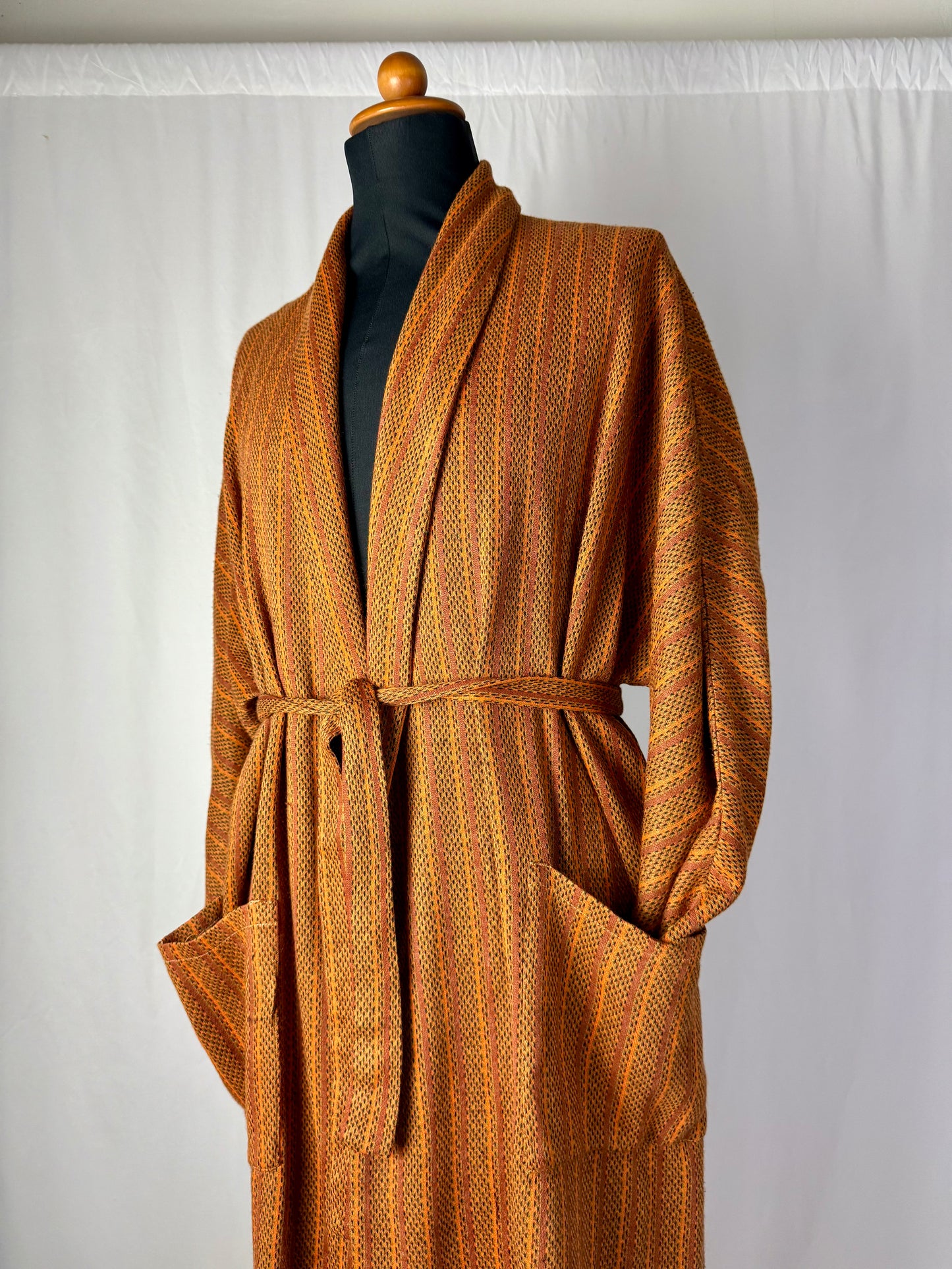 Vestaglia arancio e beige tg. L-XL
