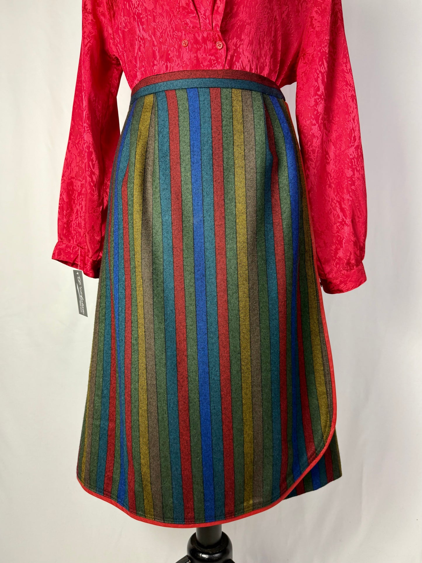 Gonna sartoriale a portafoglio in pura lana - TG. 46