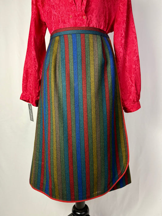 Gonna sartoriale a portafoglio in pura lana - TG. 46