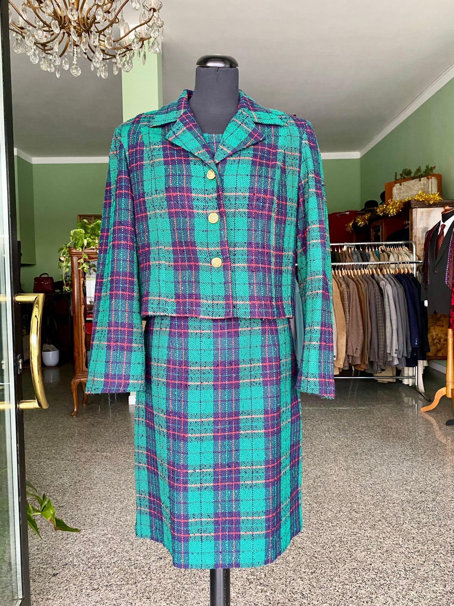 Completo abito + giacca tartan - TG. 42