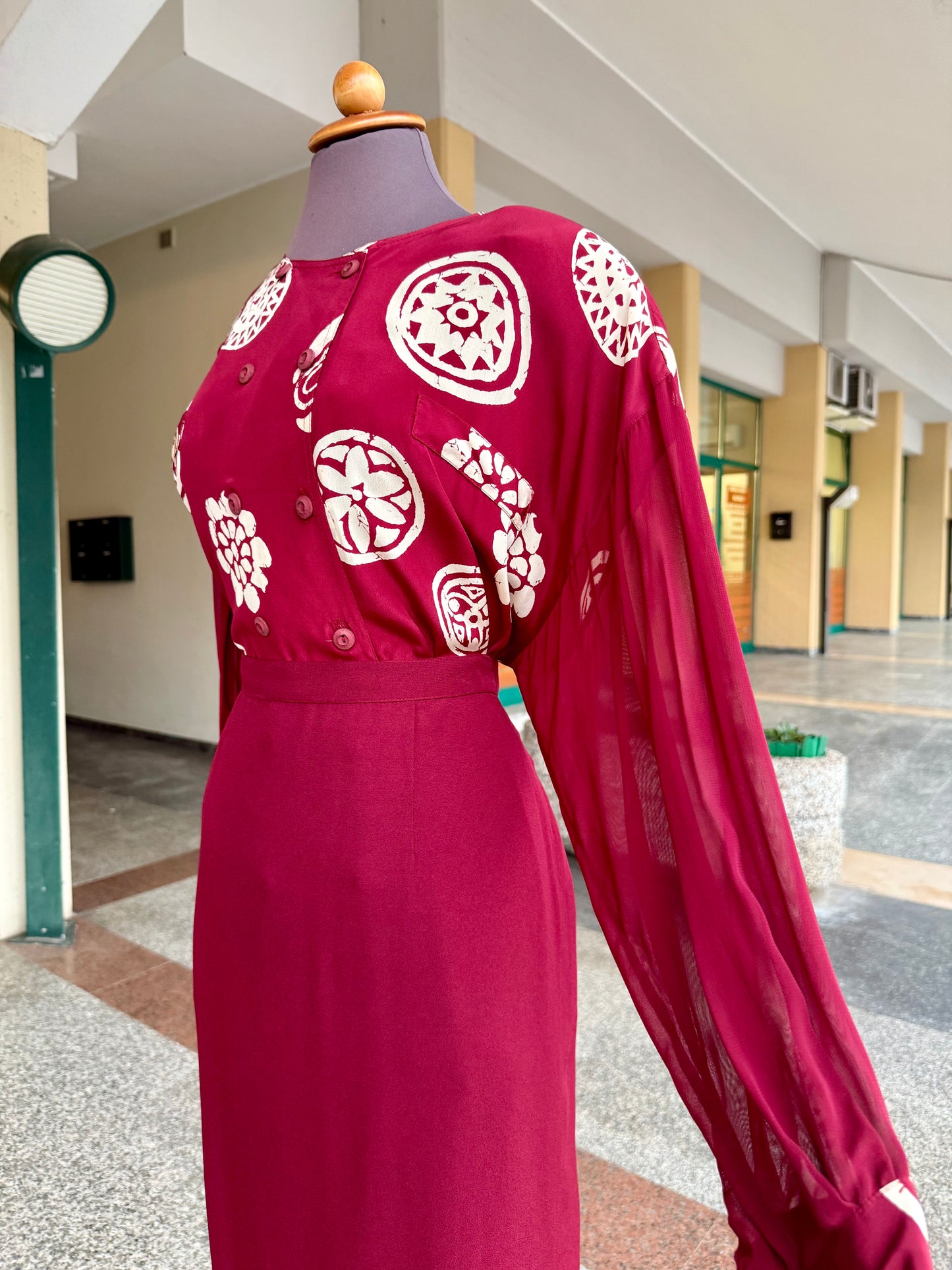 Tailleur in seta color Borgogna - TG. 46/48