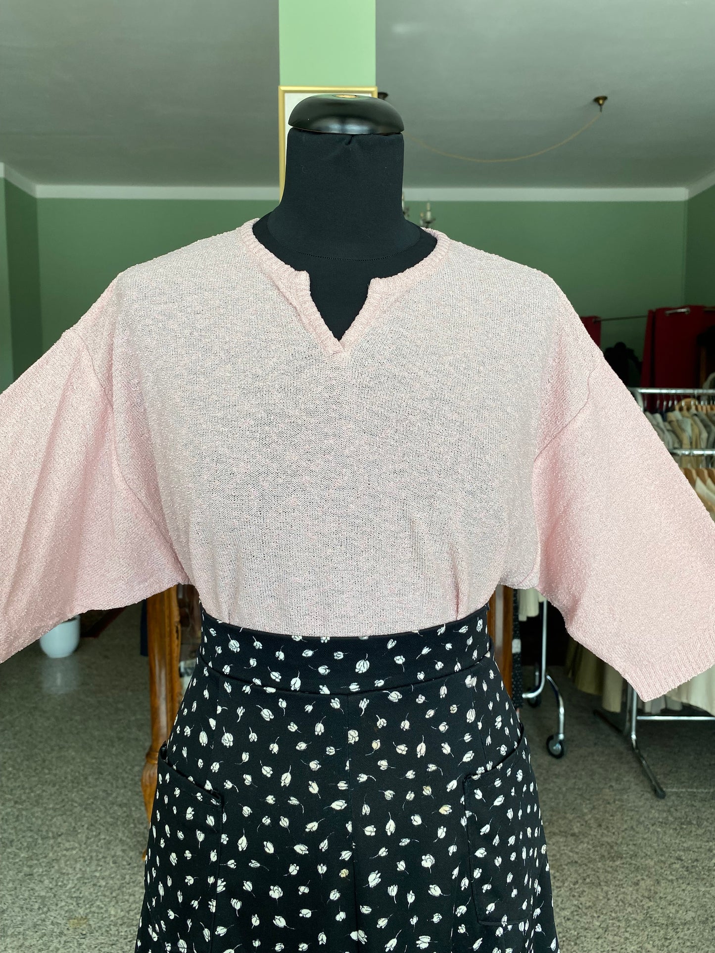 Blusa in maglina rosa pastello - TG. 44/46 circa