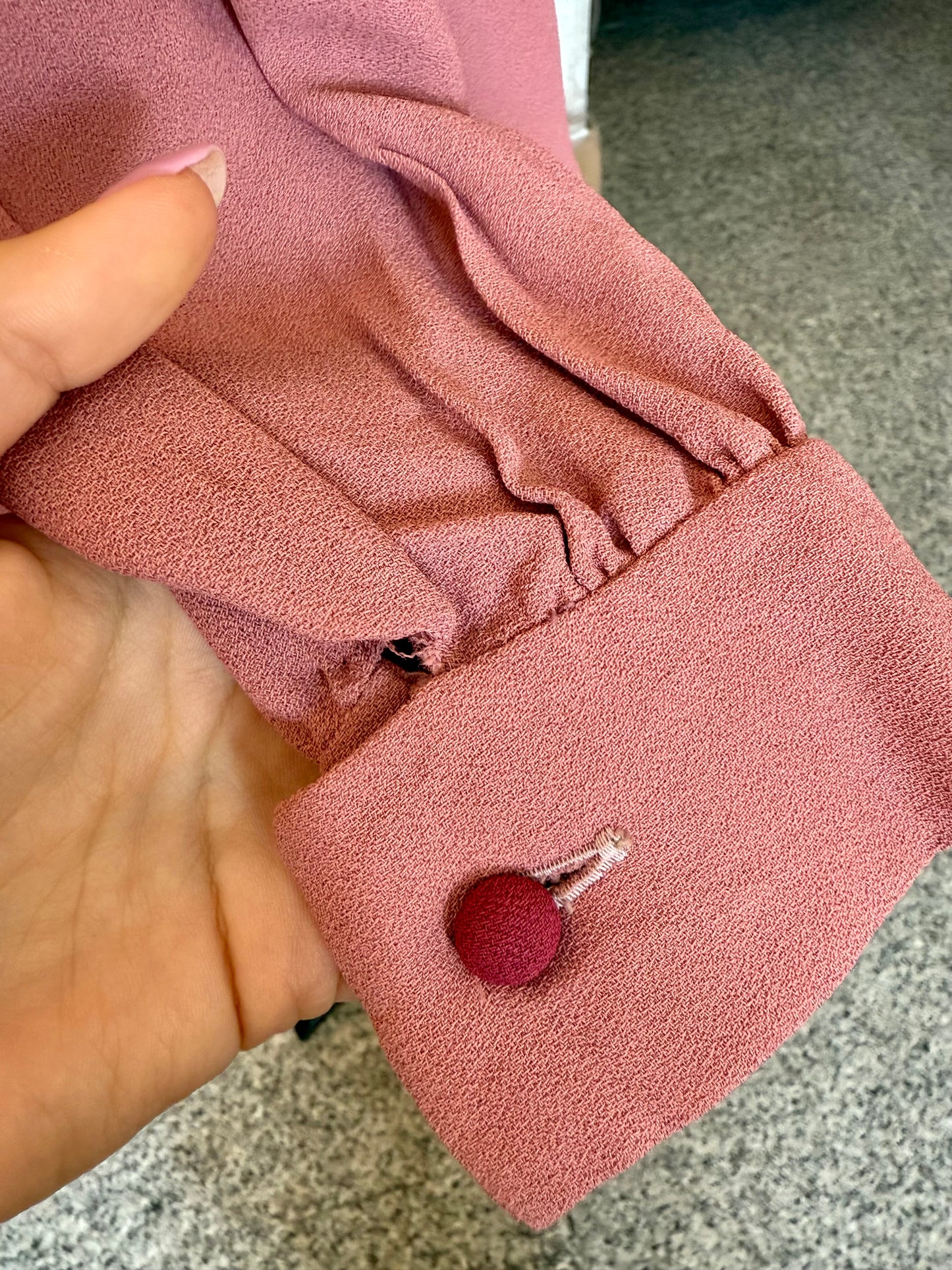 Abito rosa anni ‘60 con balze - TG. 40