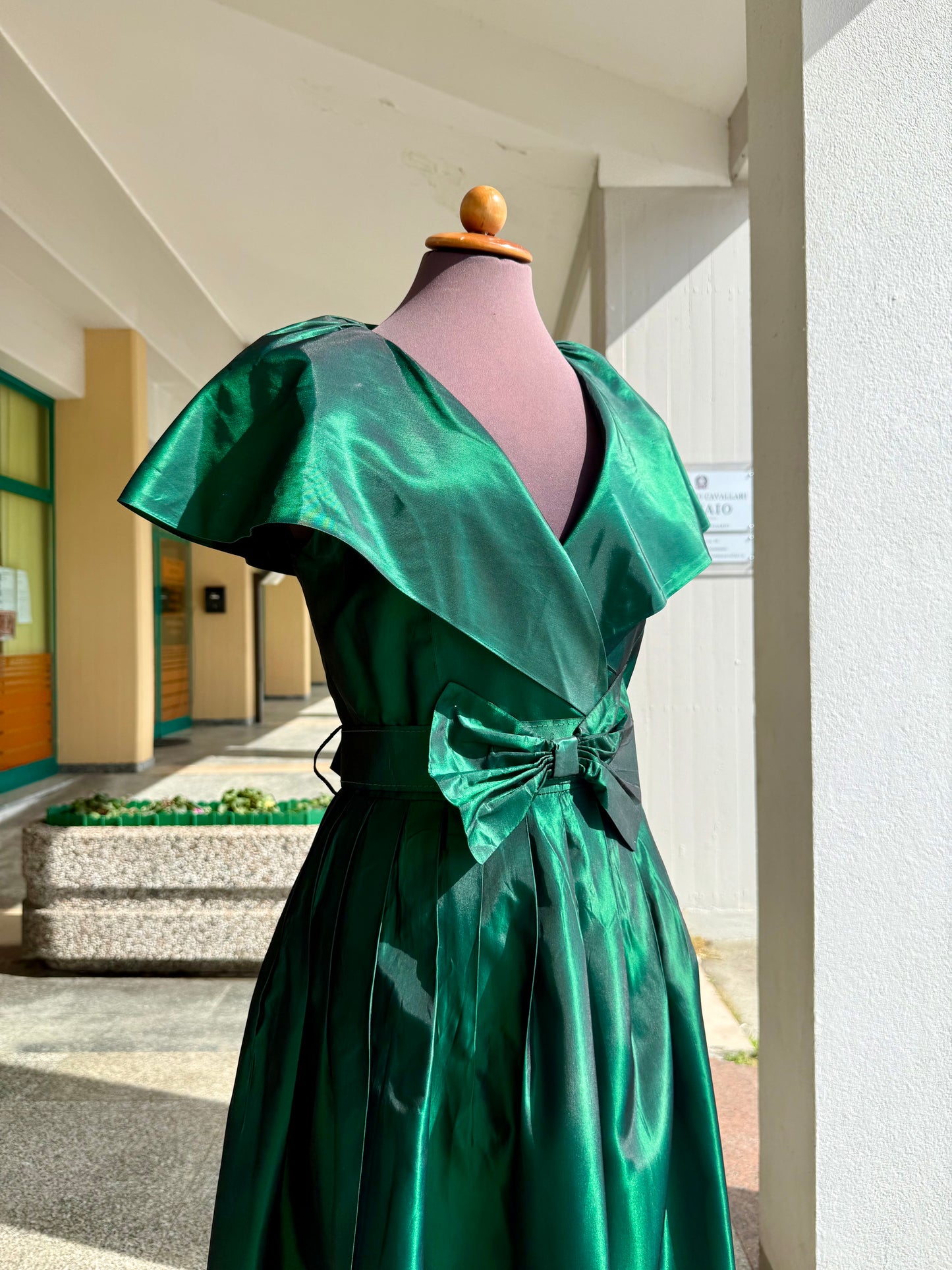 Abito anni ‘80 verde smeraldo - TG. 40