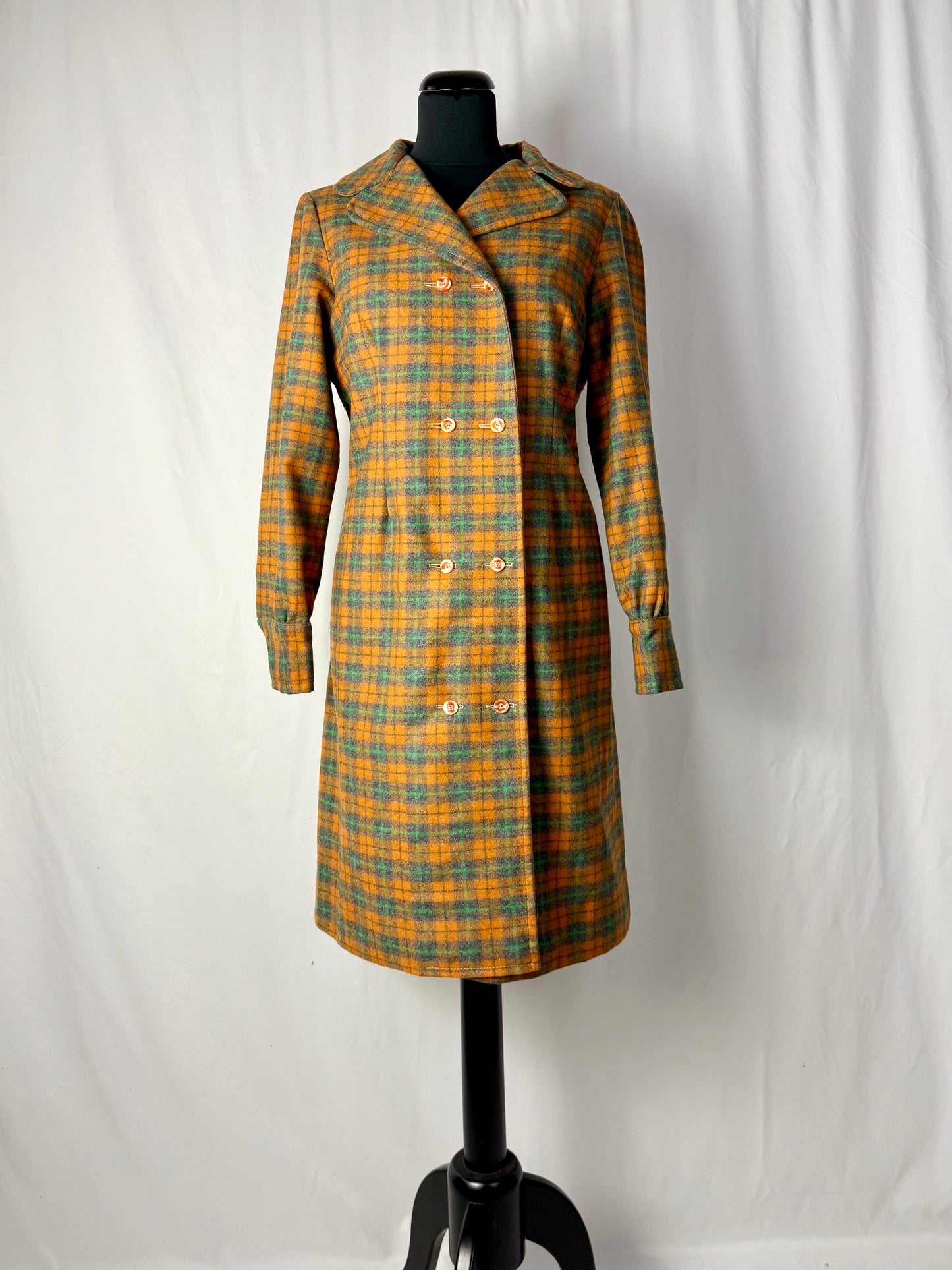 Abito sartoriale anni ‘60/‘70 in lana a quadri - TG. 42