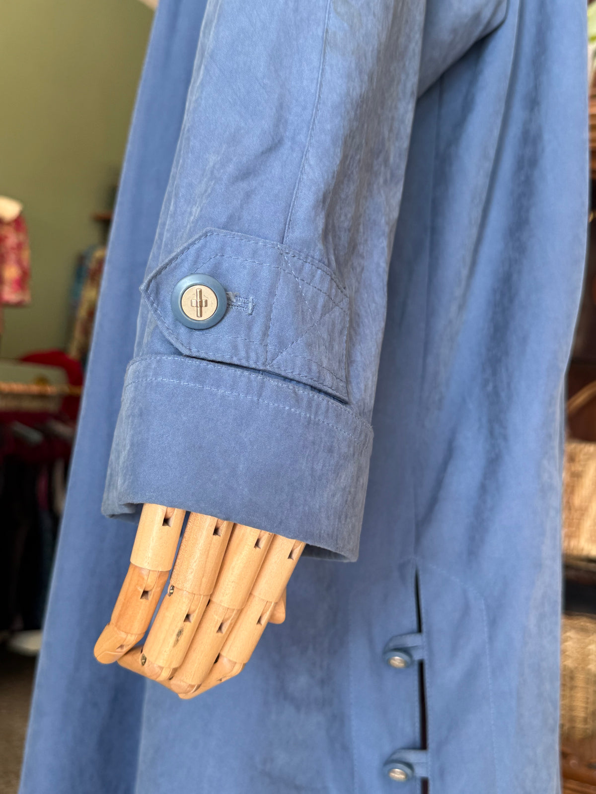 Trench anni ‘80 azzurro fiordalisio- TG. 44-50