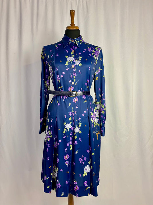 Abito anni ‘70 con fiori - TG. 44/46