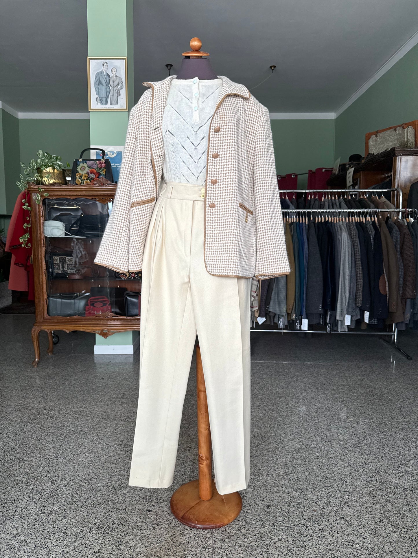 Pantaloni anni ‘70 in panno di lana - TG. 40