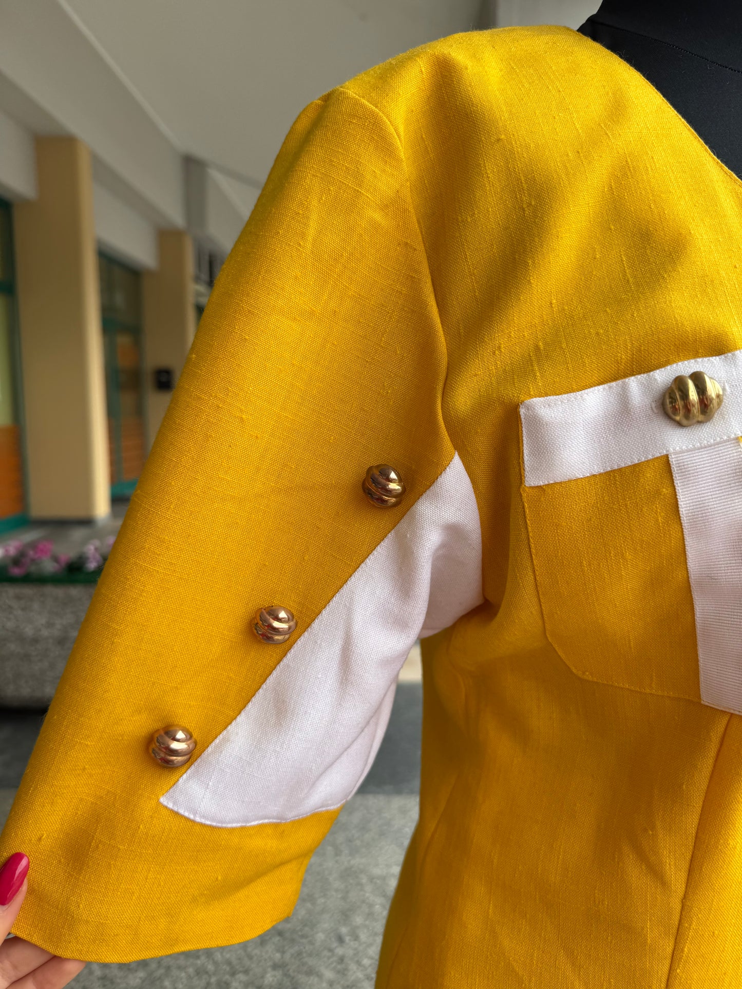Tailleur anni ‘80 giallo sole - TG. 40