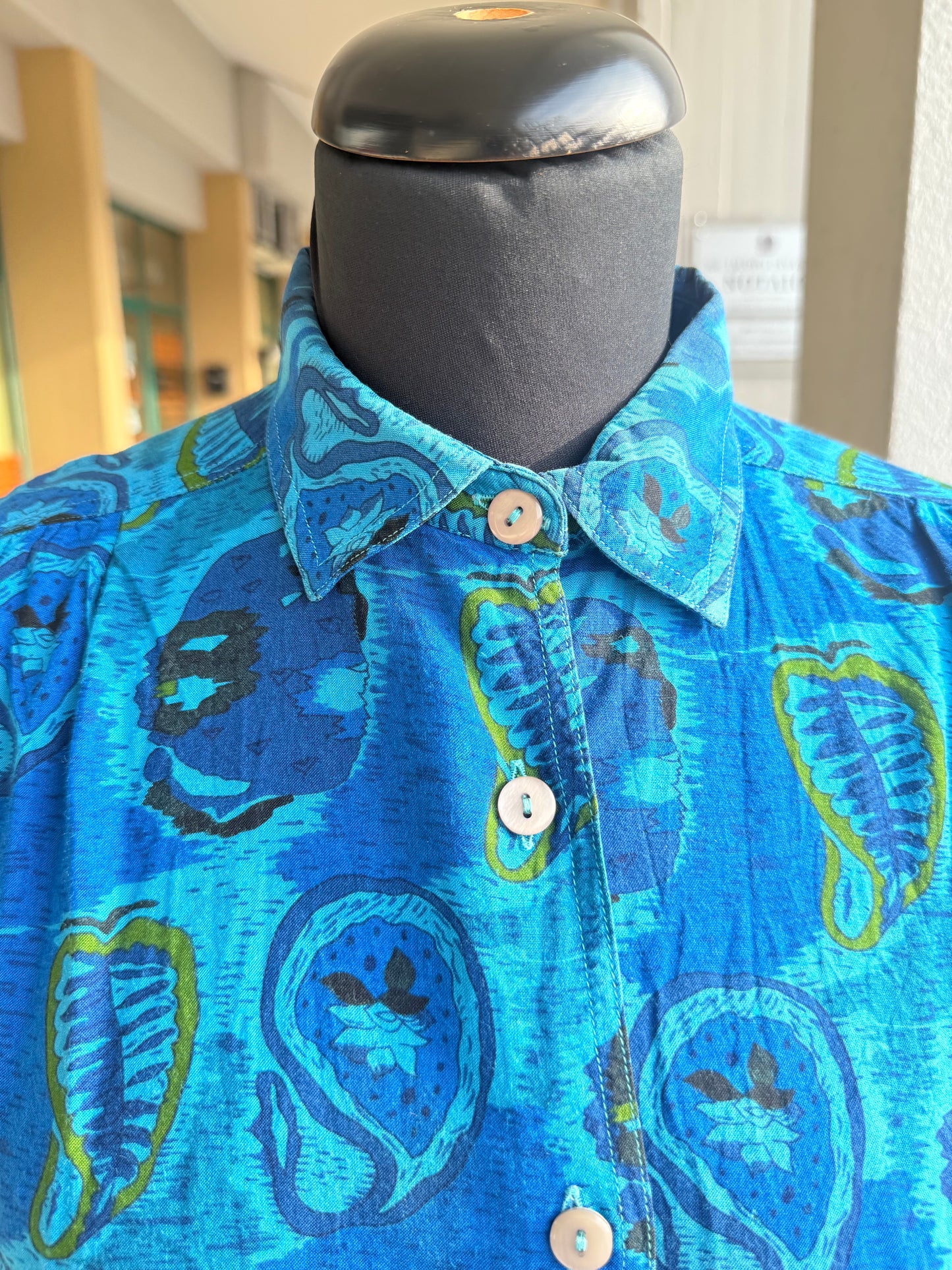 Camicia anni ‘80 turchese - TG. 44/46