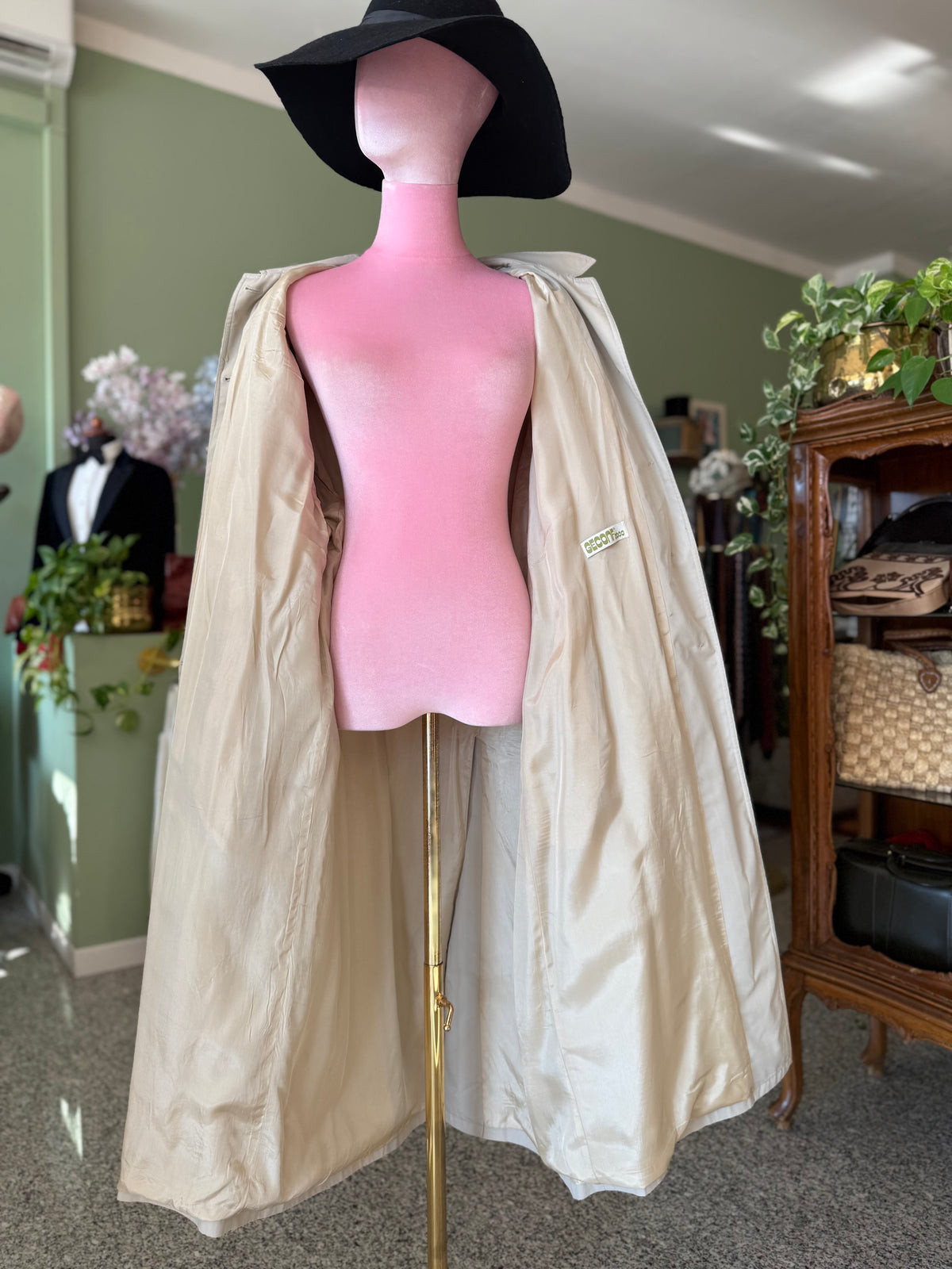 Trench anni ‘80 beige con cinturino - TG. 46-48-50