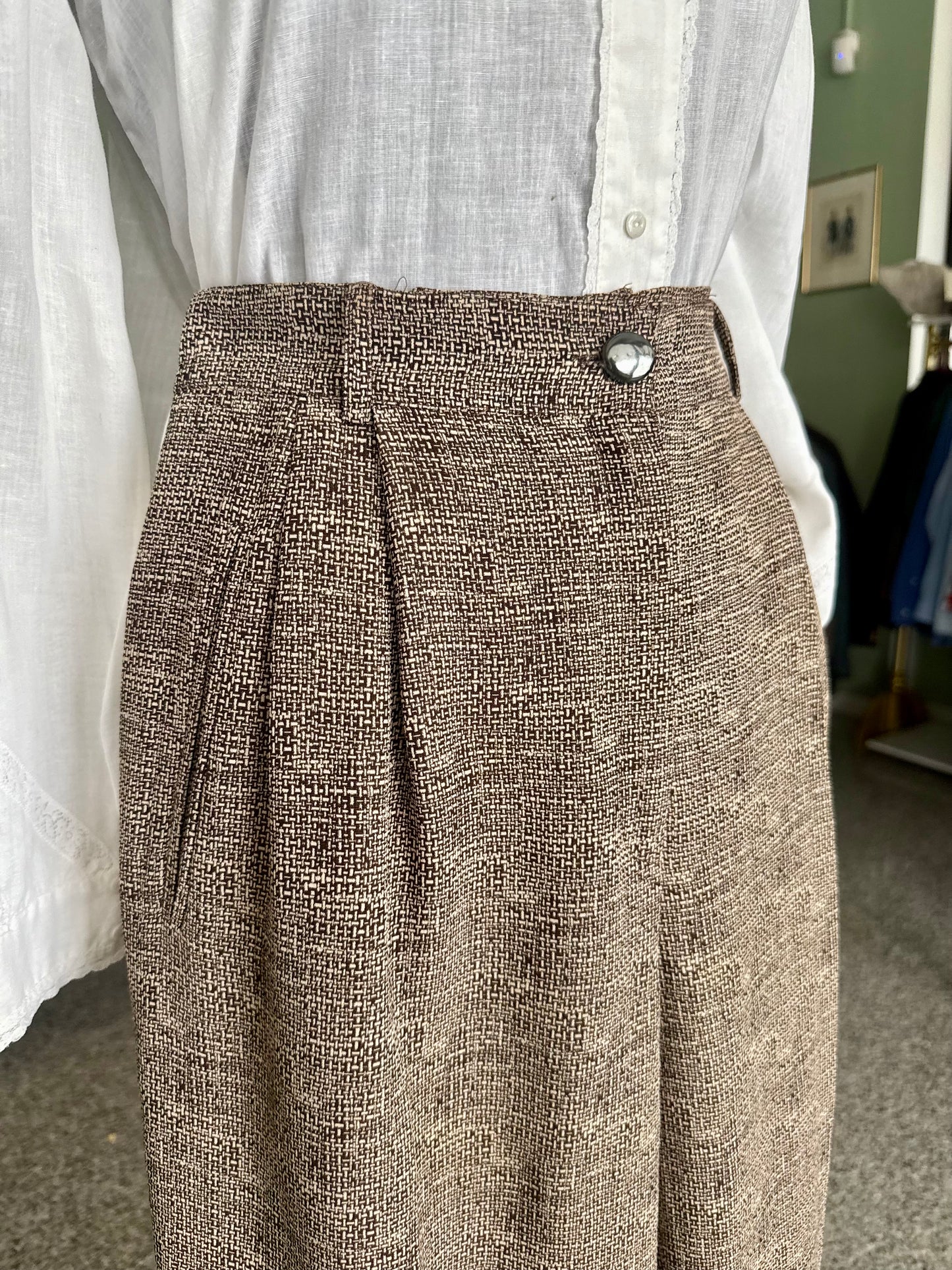 Pantaloni in crepe di lana - TG. 42