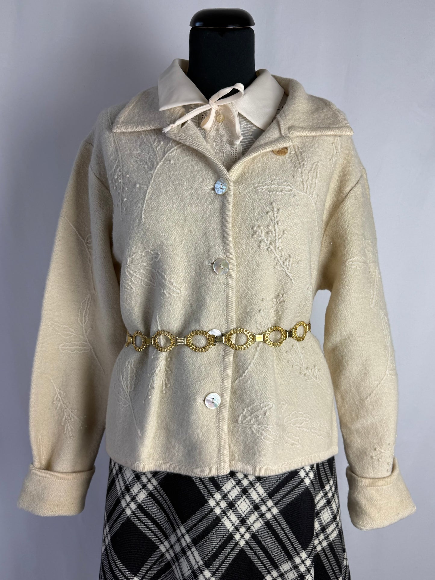 Giacca in pura lana panna - TG. 42/44