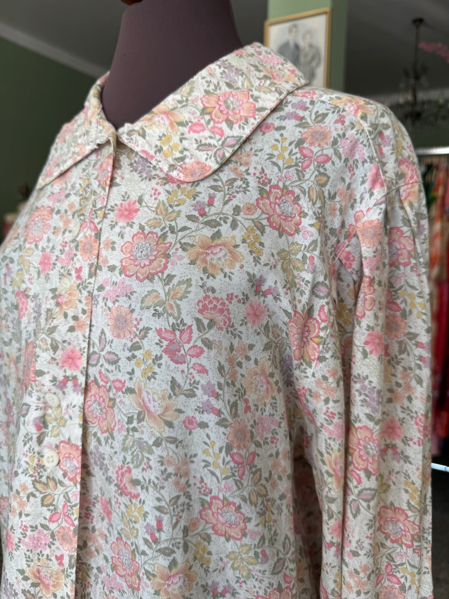 Camicia floreale in cotone - TG. 42