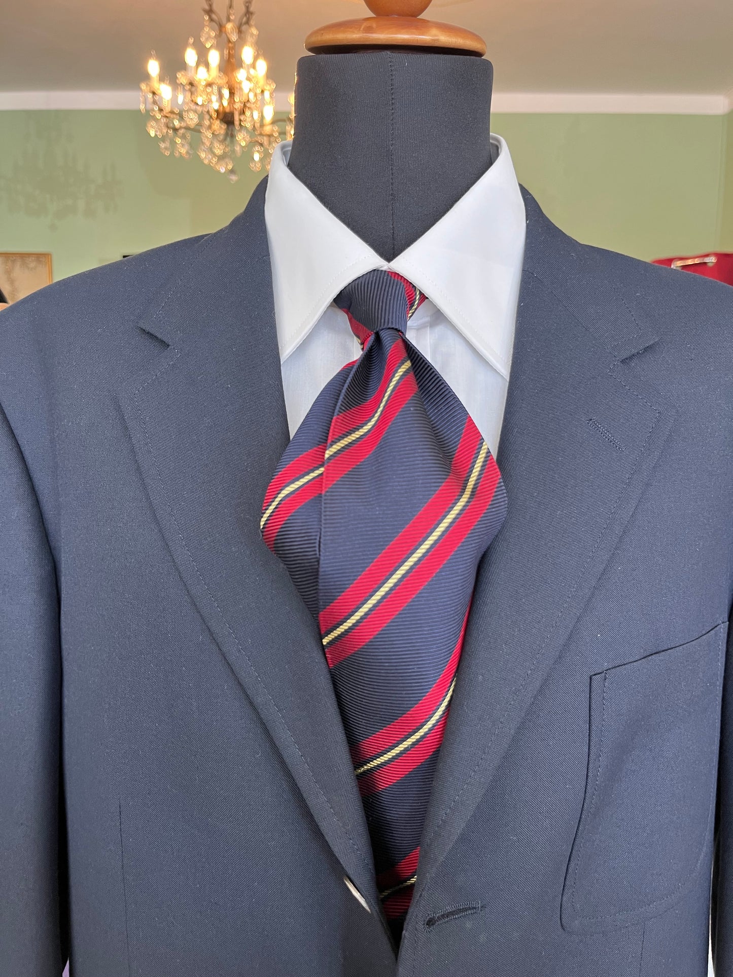 Cravatta anni ‘60 regimental blu