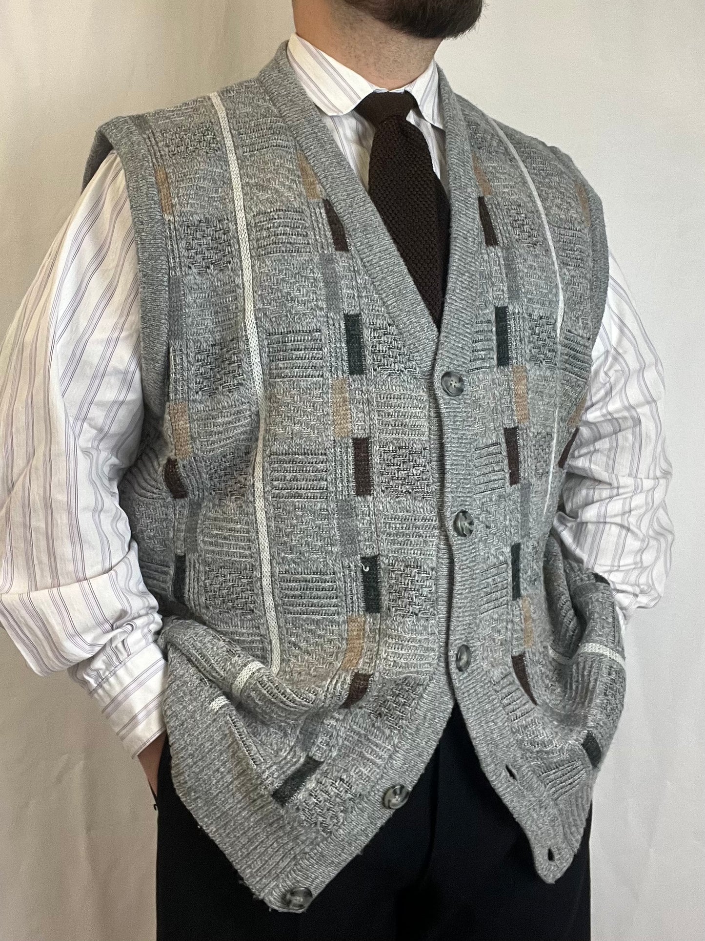 Gilet in maglia anni ‘80 tg. XXL-3XL