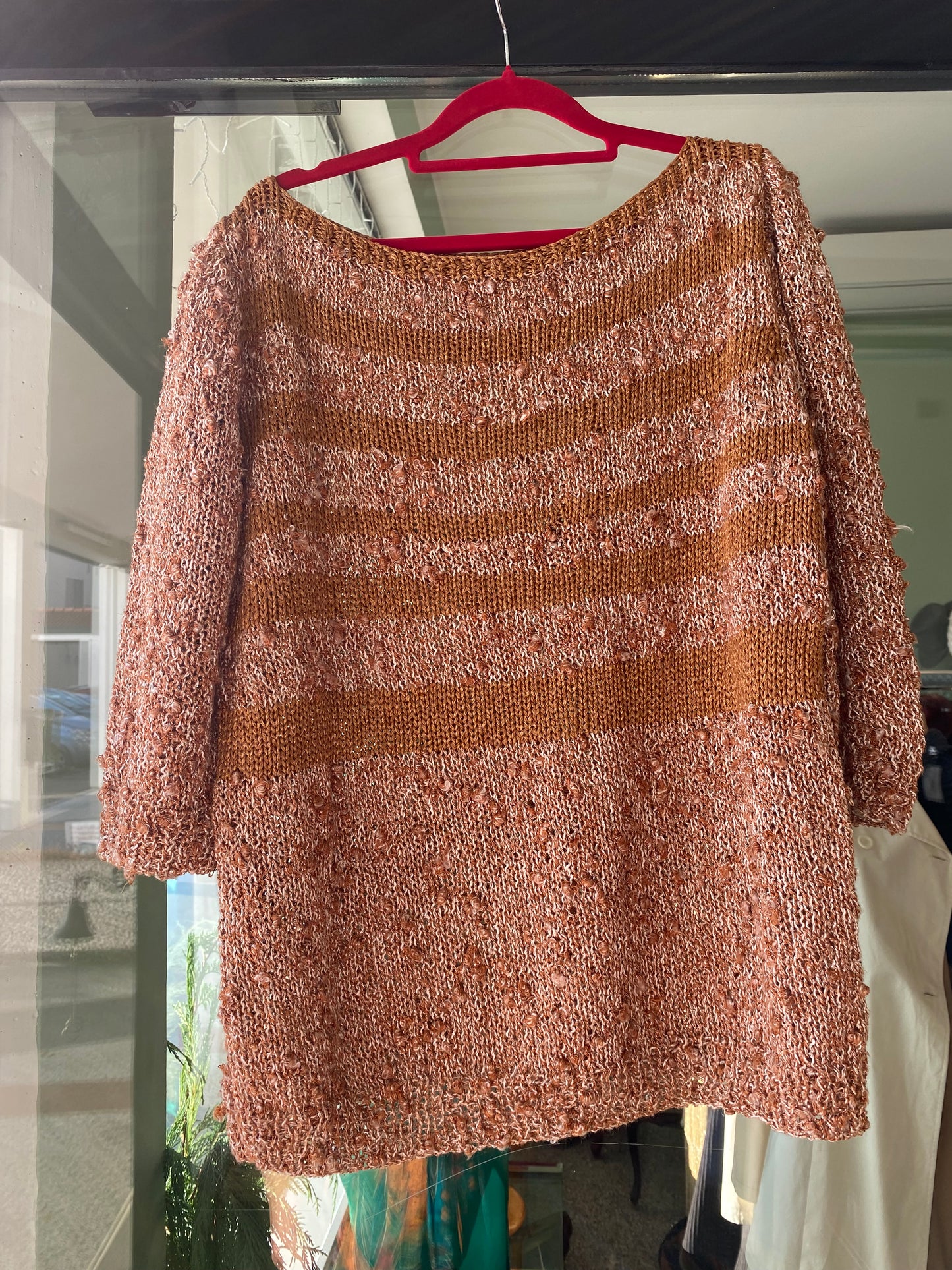 Blusa marrone mélange - TG. Curvy (Da 48 in su)