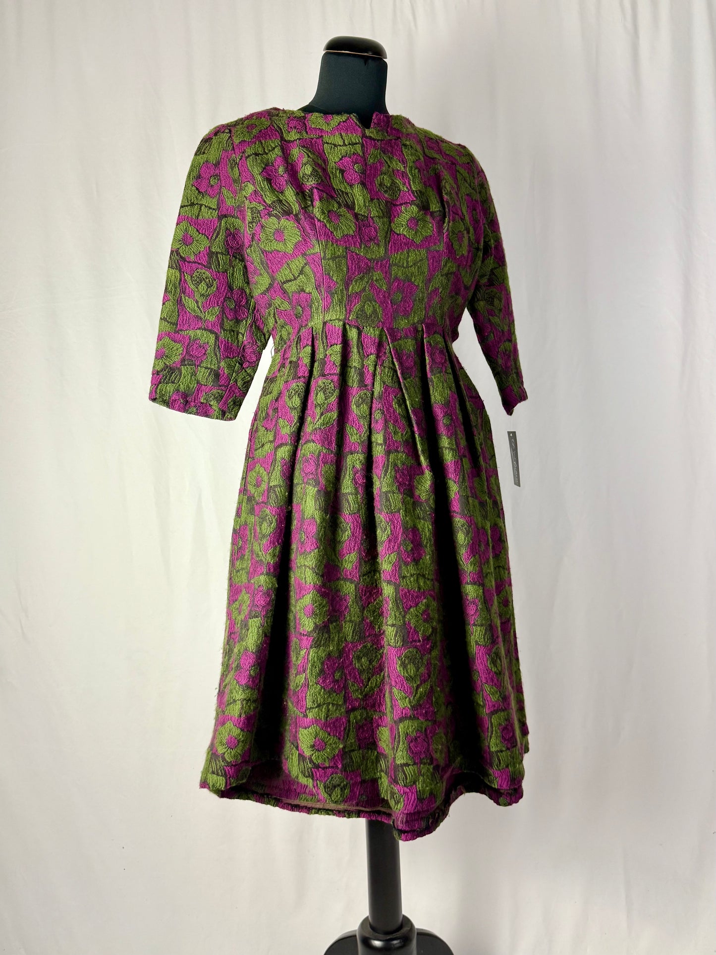 Abito fine anni ‘50 verde e viola - TG. 40