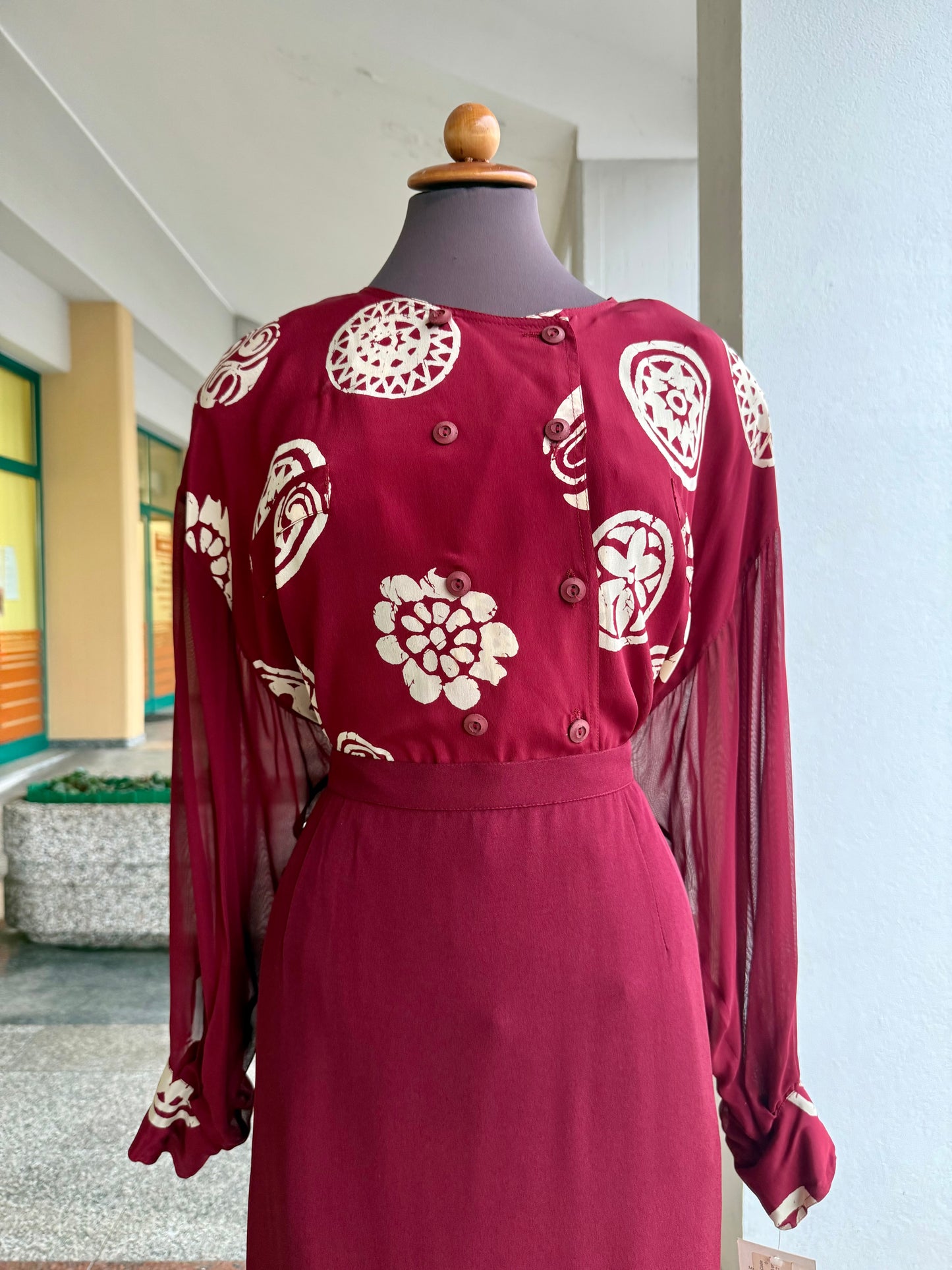 Tailleur in seta color Borgogna - TG. 46/48