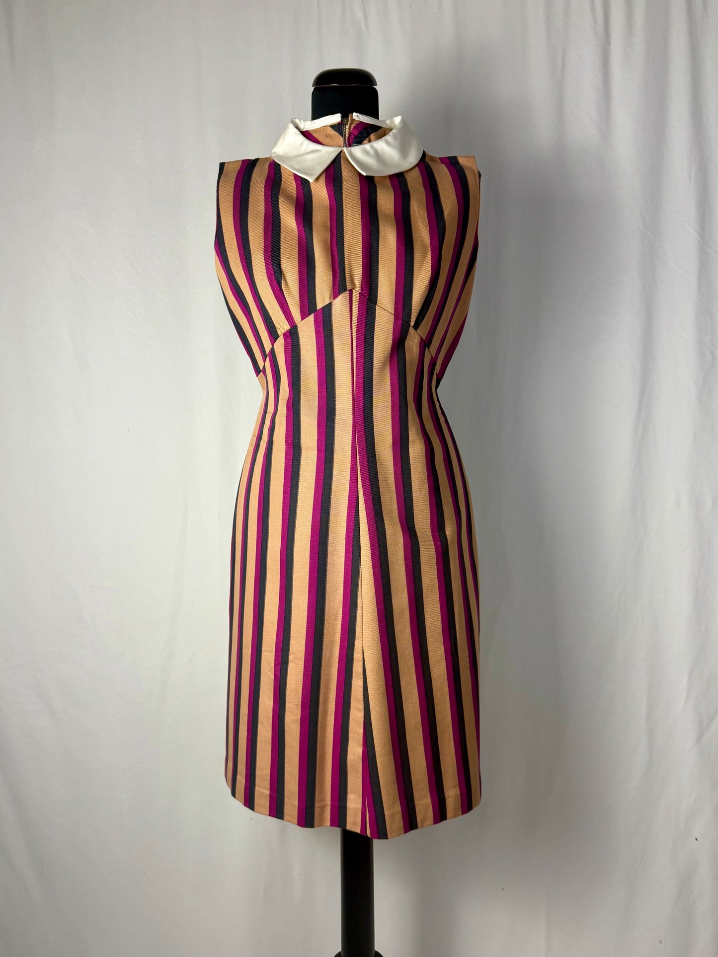 Abito anni ‘60 sartoriale a righe - TG. 40