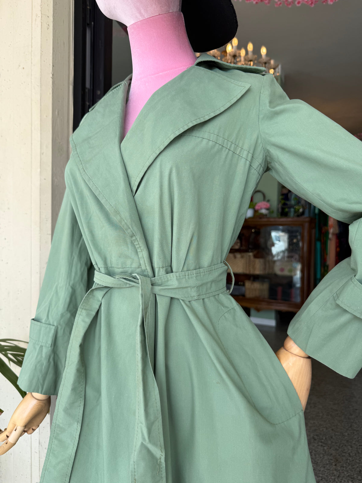 Trench anni ‘70 verde salvia - TG. 38