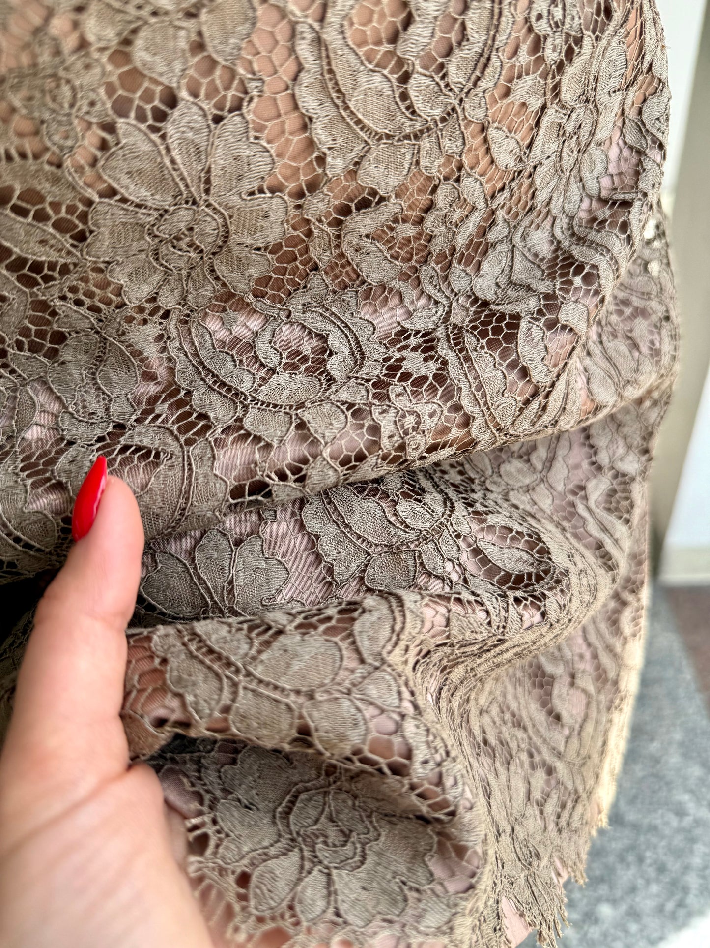Abito anni ‘60 in pizzo e seta duchesse - TG. 40