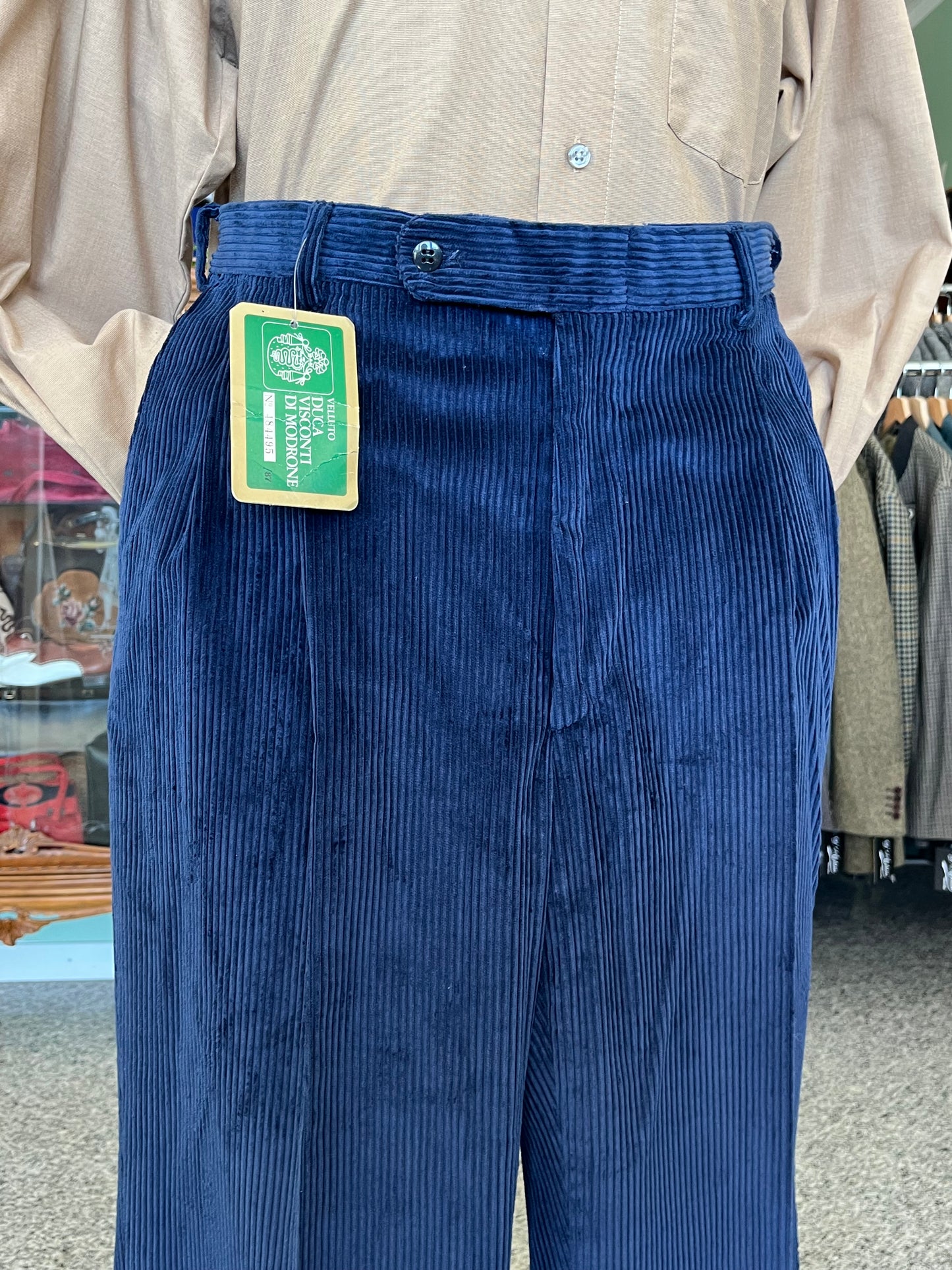 Calzoni anni ‘80 in velluto NOS tg. 56-58