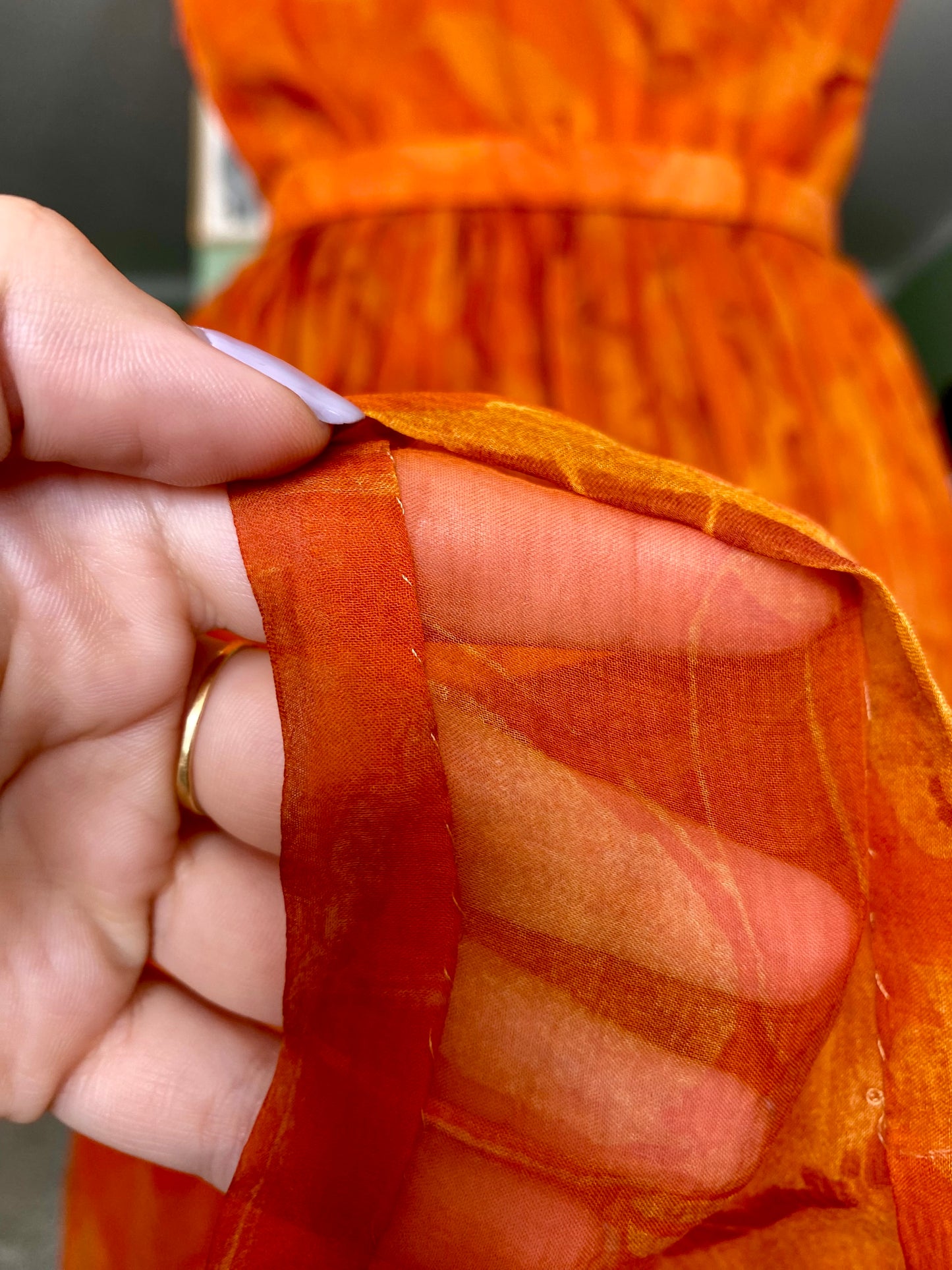 Abito sartoriale anni ‘60 in organza di seta - TG. 38/40