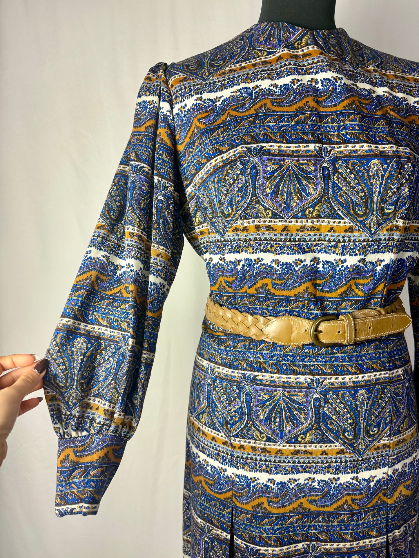 Abito sartoriale anni ‘70 con stampa paisley - TG. 40/42