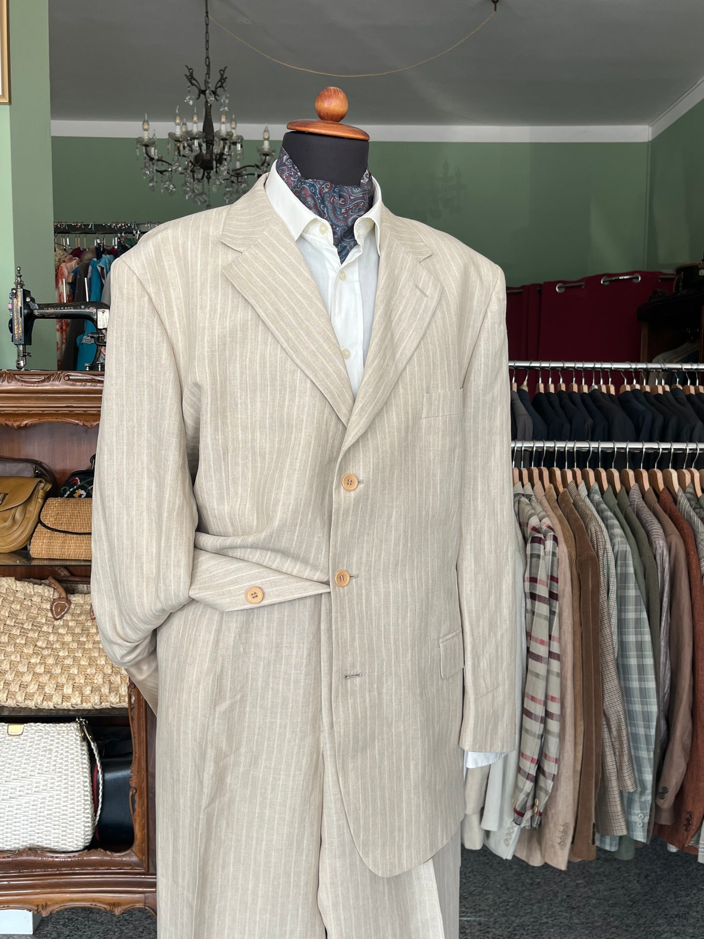 Completo in lino anni '90 tg. 60-62