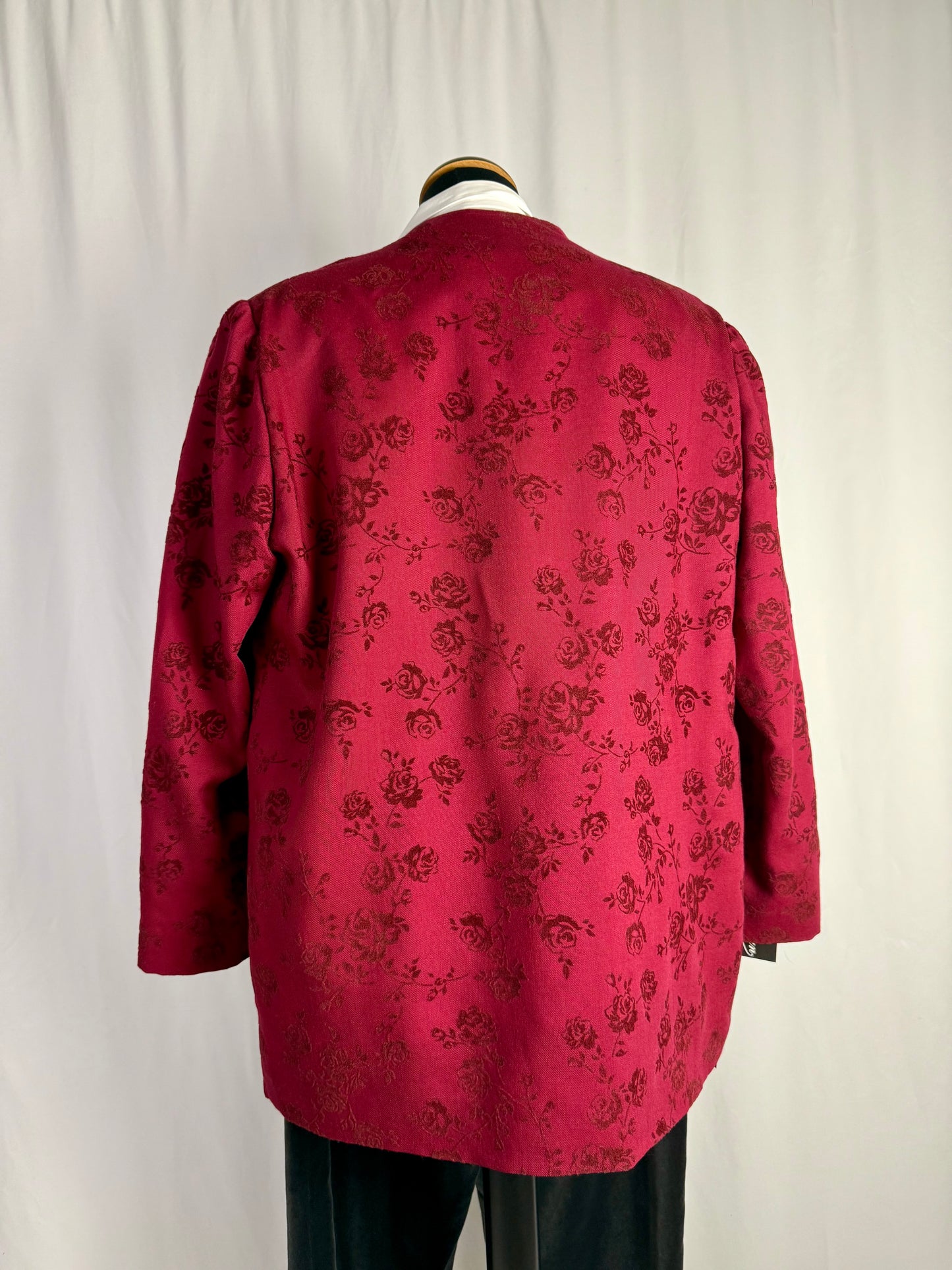 Giacca sartoriale con rose in velluto - TG. 46