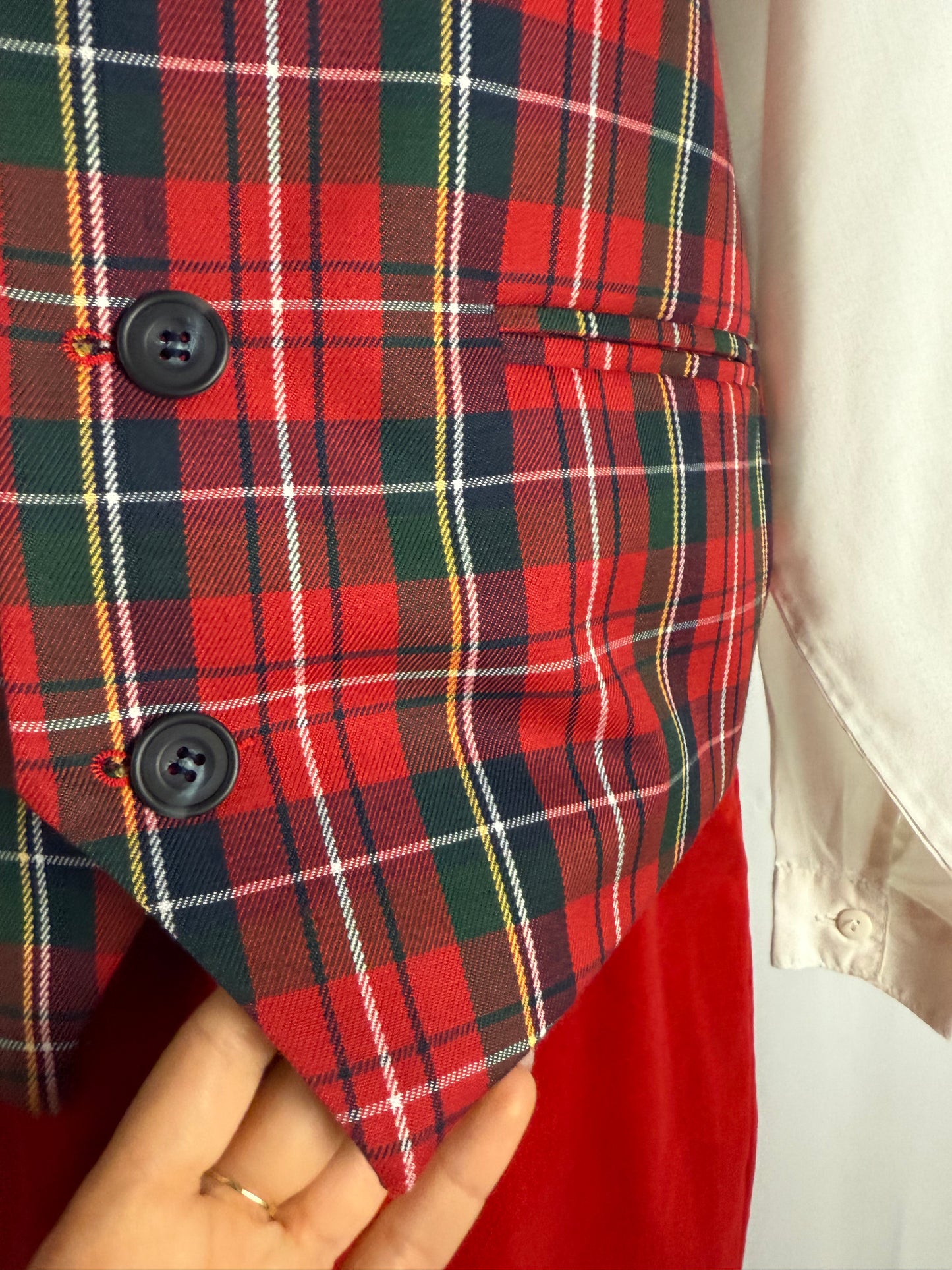 Gilet in lana tartan - TG. 48/50