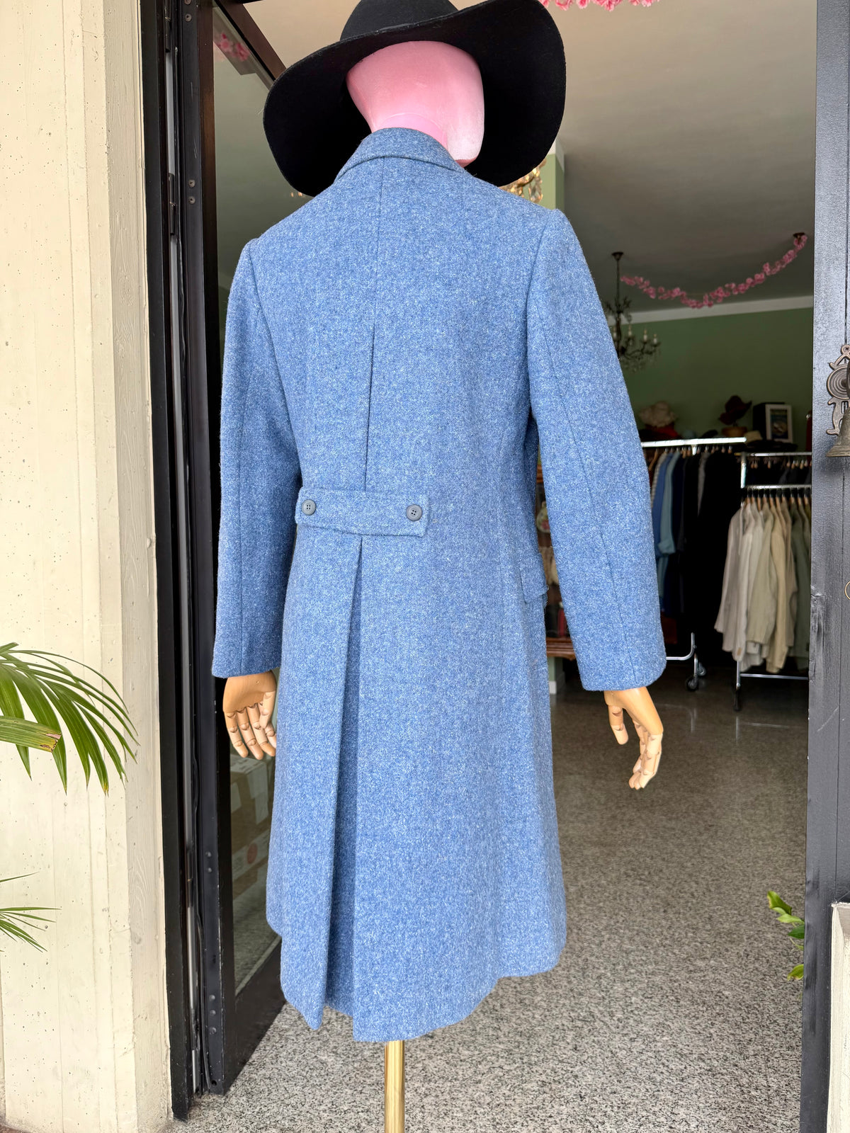 Cappotto NOS ceruleo pura lana vergine - TG. 40/42