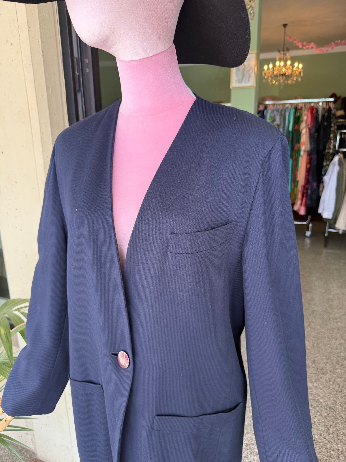 Soprabito anni ‘80 blu navy - TG. 46/48