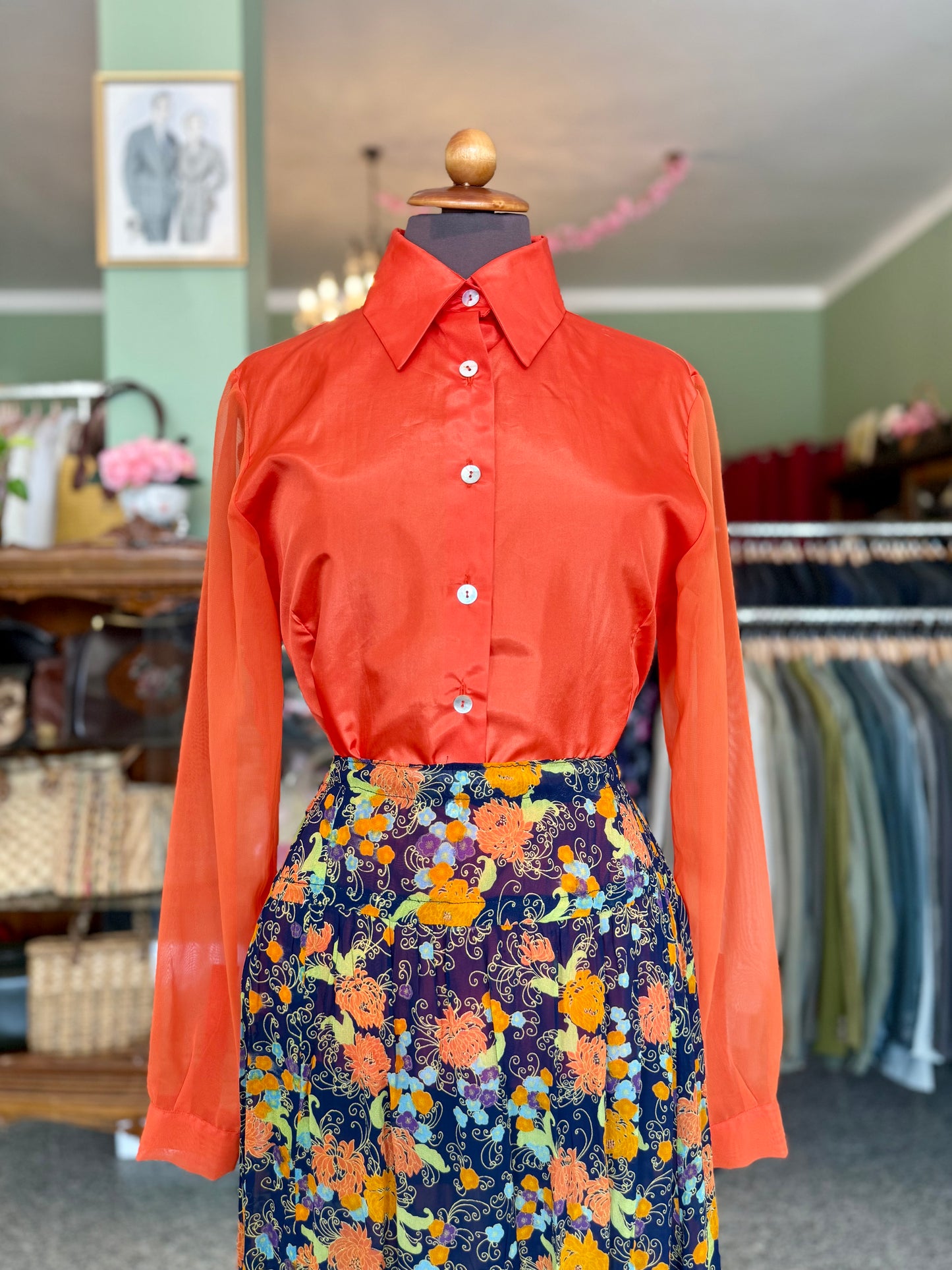 Camicia anni ‘90 arancione - TG. 42/44