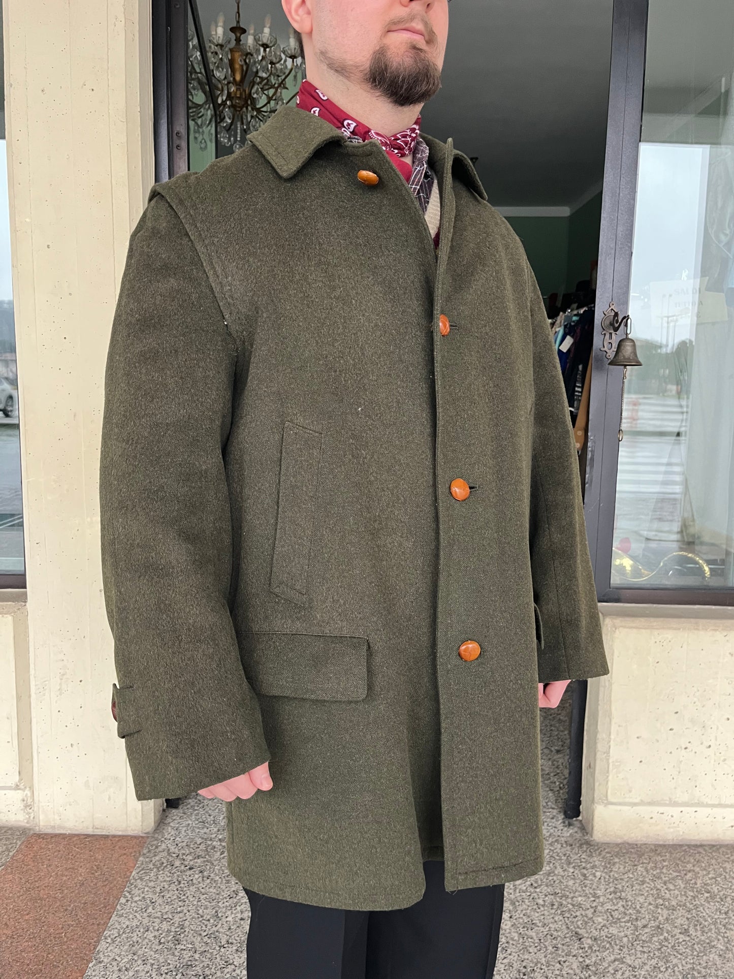 Cappotto Loden anni '70 tg. 52-54