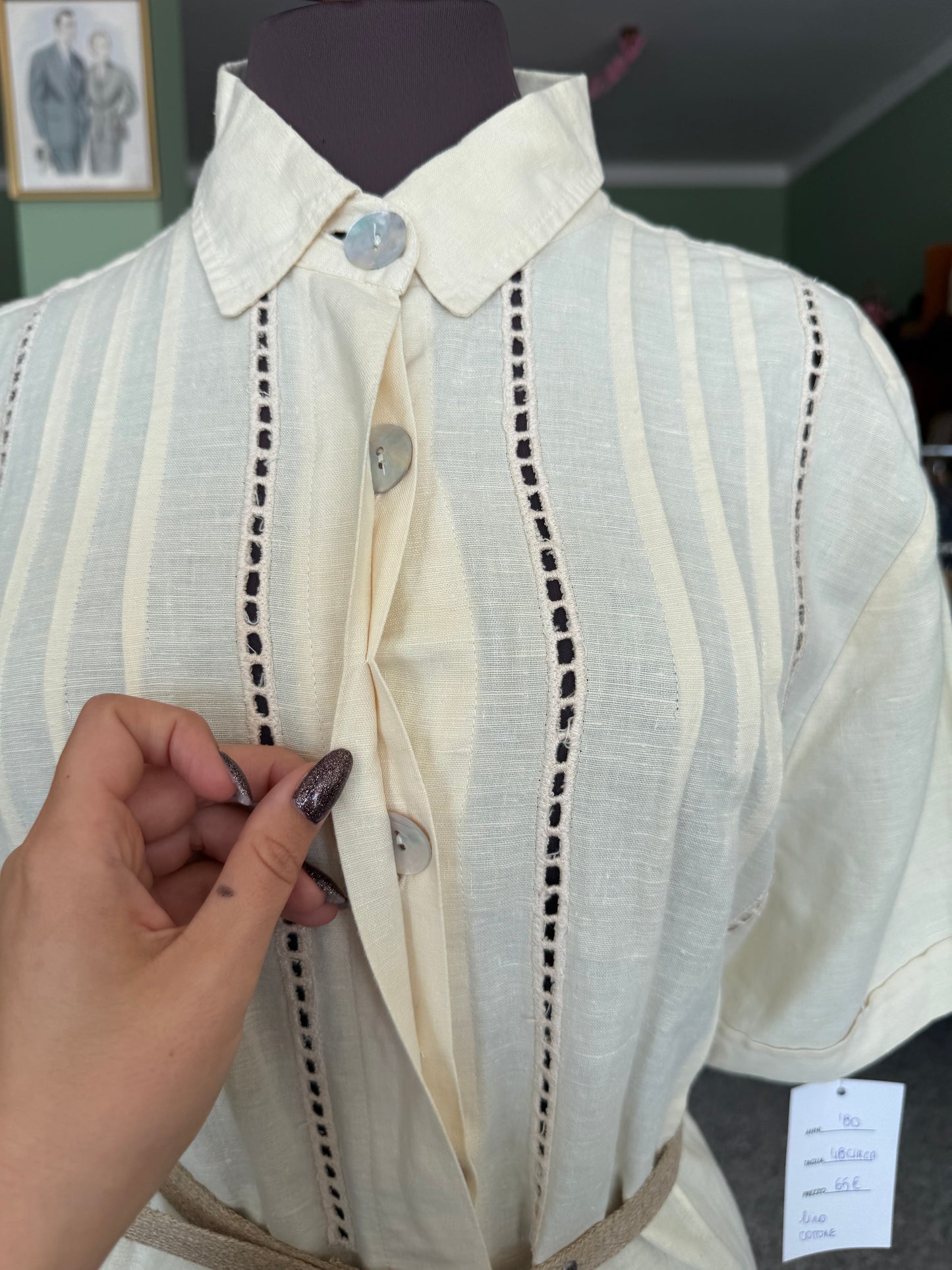 Abito lino cotone - TG. 50