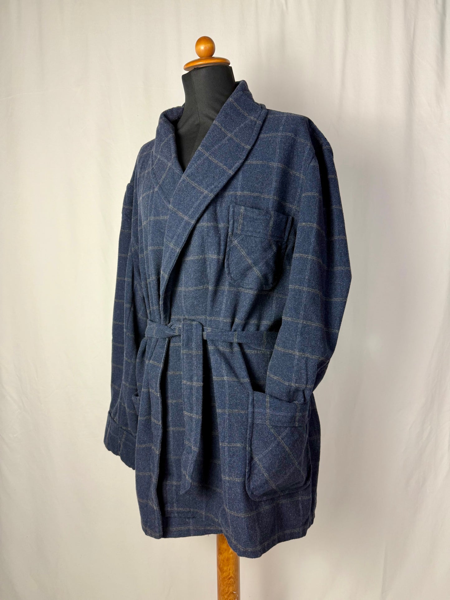 Giacca da camera blu a quadretti tg. XXL-3XL