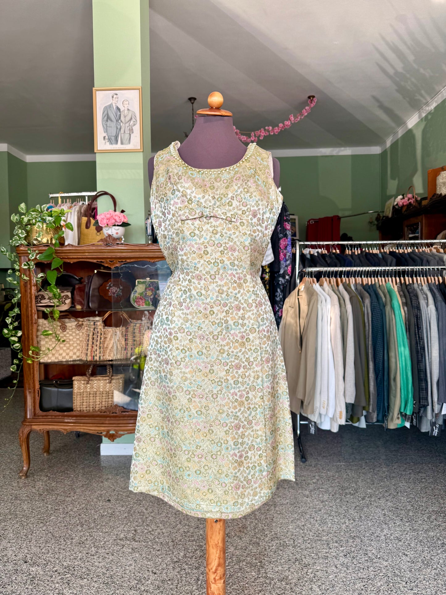 Abito anni ‘60 seta jacquard - TG. 38