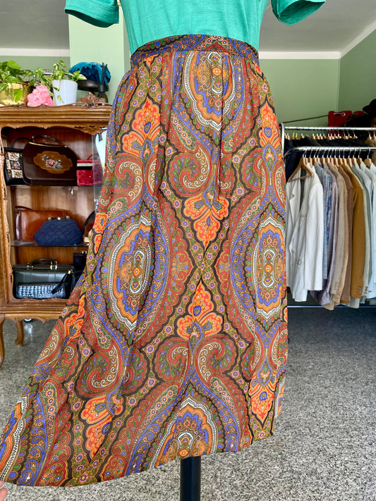 Gonna in seta fantasia Paisley - TG. 38