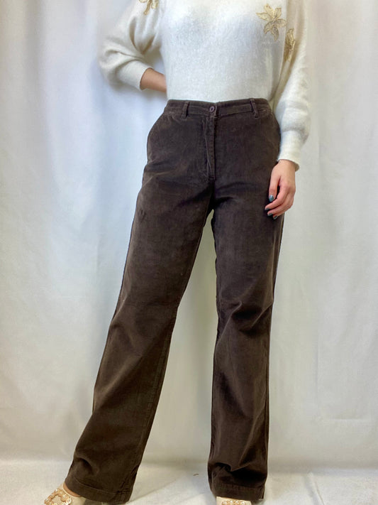 Pantaloni in velluto marrone - TG. 42/44