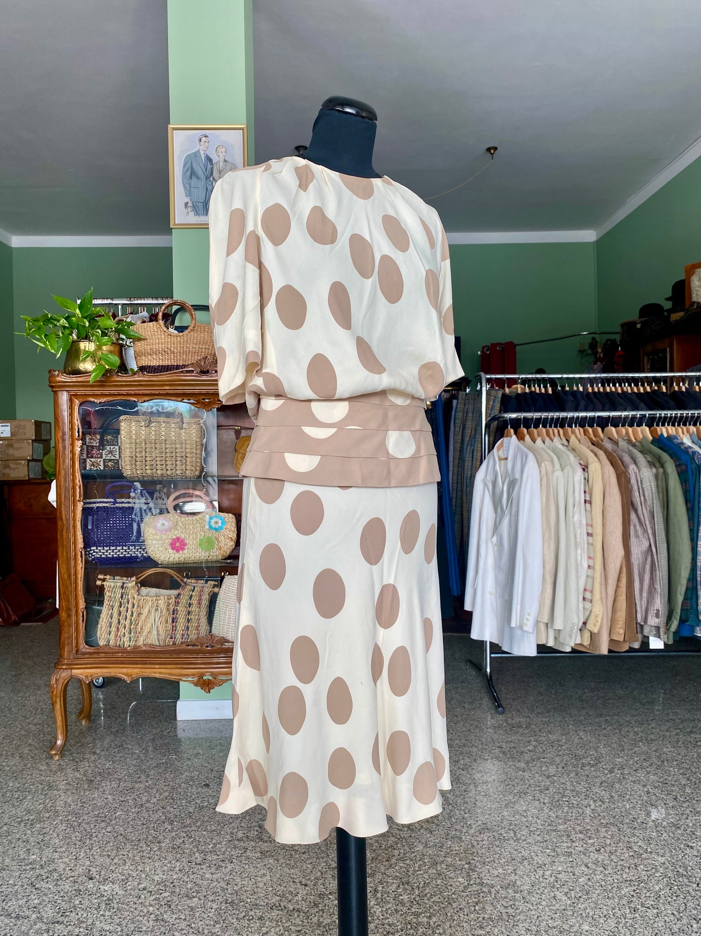 Abito sartoriale a pois grandi - TG. 40 circa