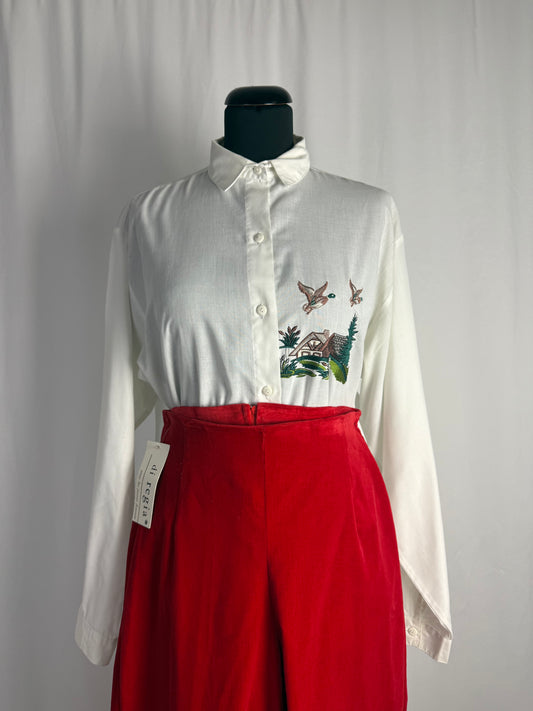 Camicia tirolese in cotone con anatre 🦆 - TG. 44