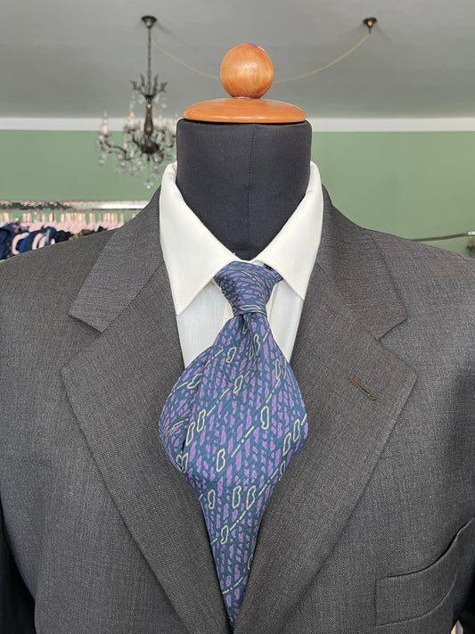 Cravatta swing anni ‘70 blu