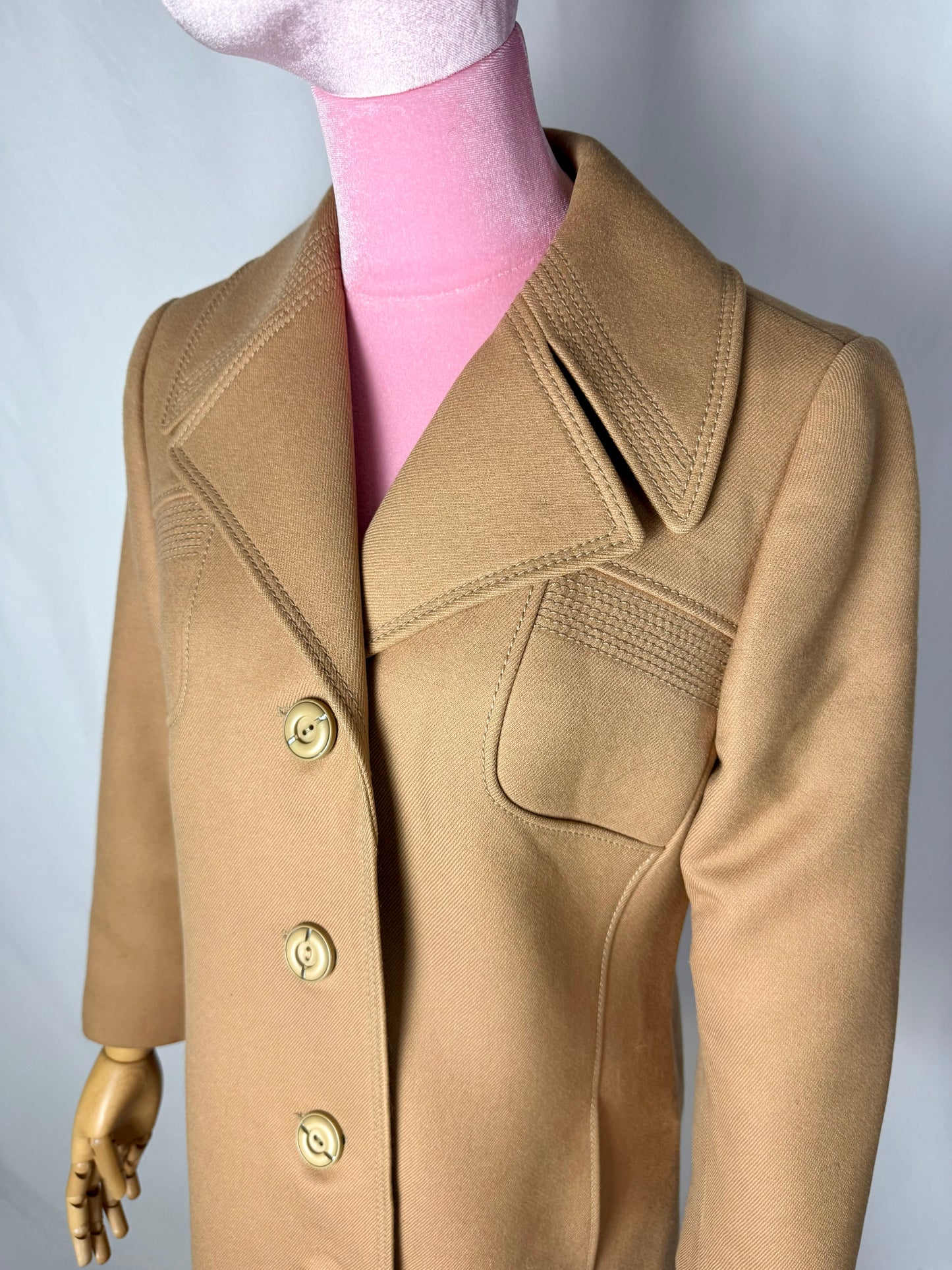 Cappotto cammello anni ’70 in pura lana - TG. 40/42